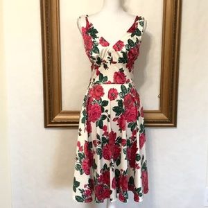Beautiful Vintage Inspired Tatyana Floral Dress S